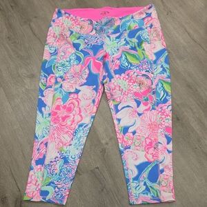 Lilly Pulitzer Pink and Blue Floral Leggings
